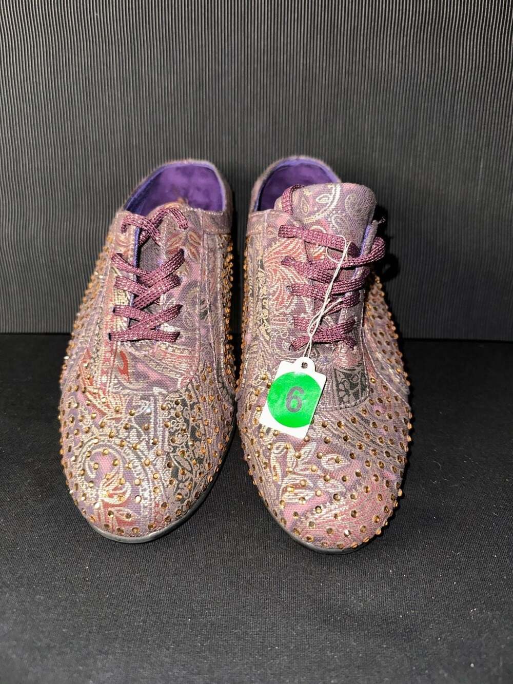 No.06 Joan Boyce Paisley Rhinestone Embellished Mule Sneakers